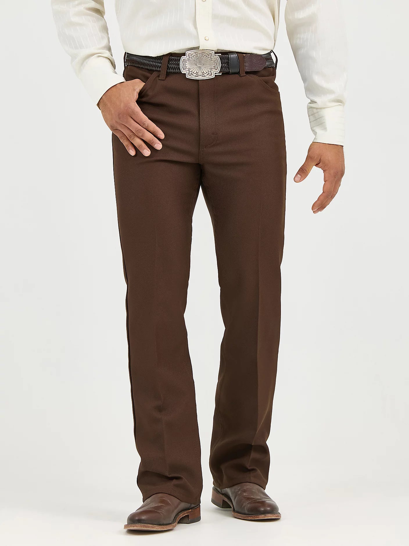 Wrangler Wrancher Brown Dress Pant