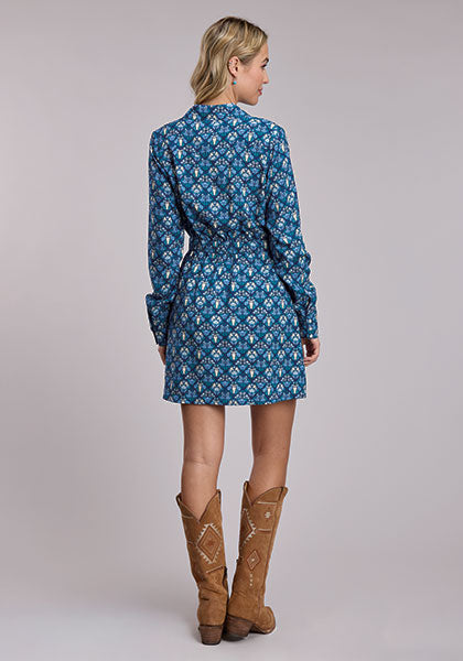 Women Horses & Flowers Printed Rayon Dress