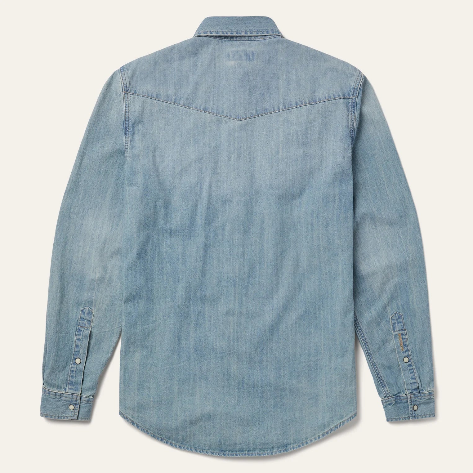 Stetson Men's Light Blue Denim Snap Long Sleeve Shirt