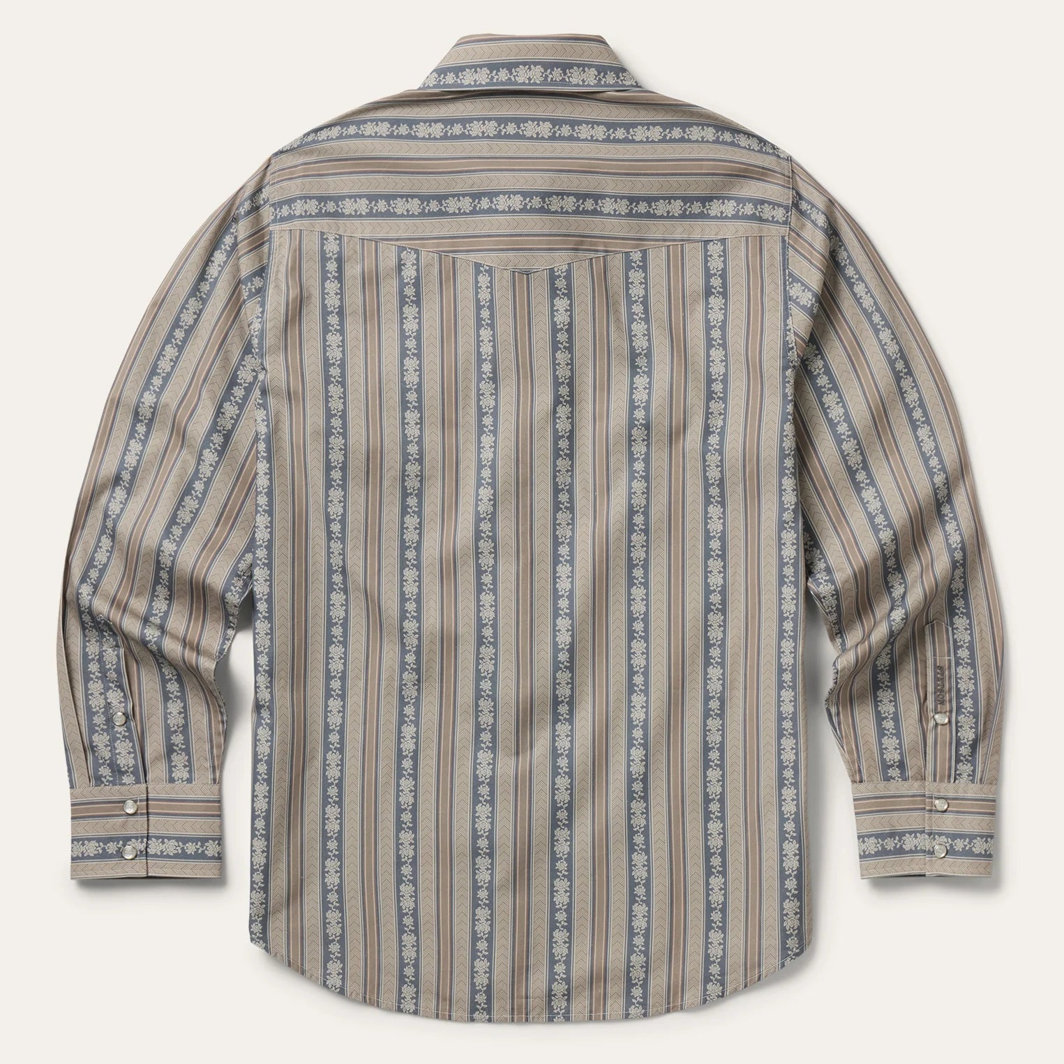Stetson Men's Cheveron Wallpaper Stripe Snap Long Sleeve Shirt