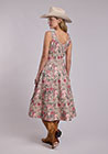 Stetson Women's Cream Cactus Flower Printed Poplin Dress