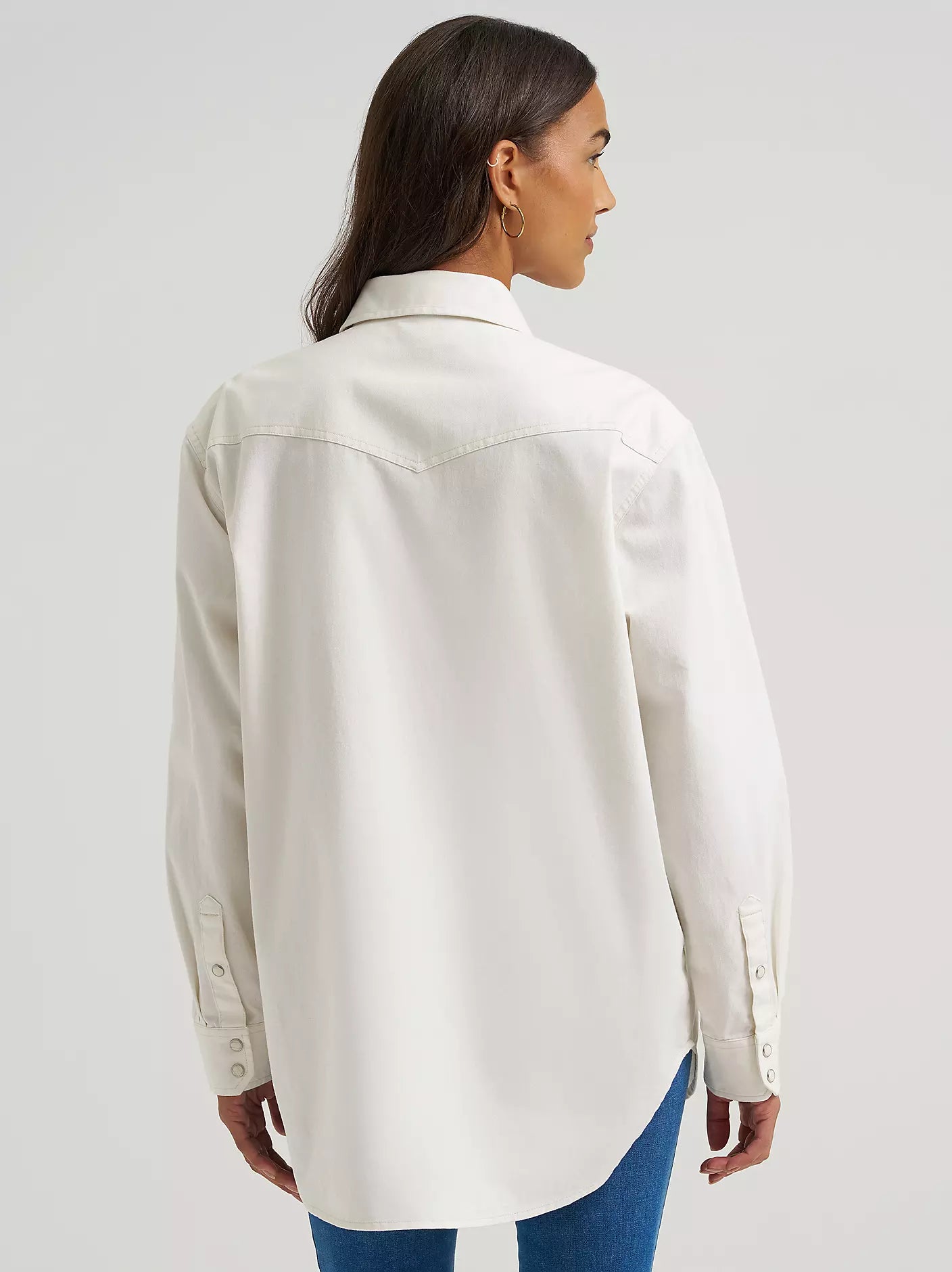 Wrangler Women's White Horse Snap Long Sleeve Shirt