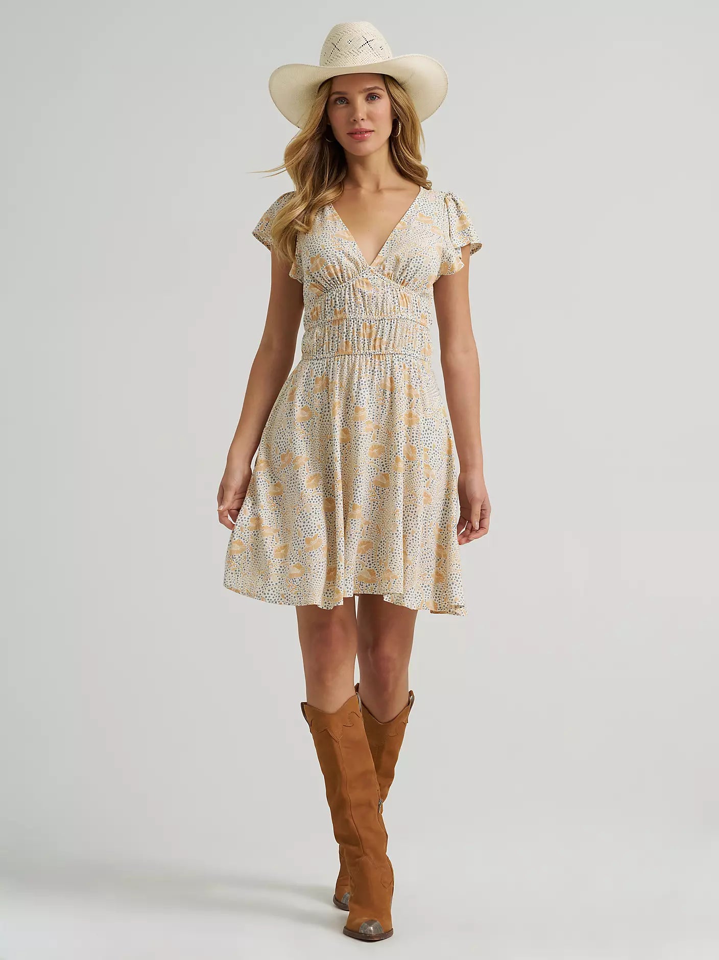 Wrangler Women's Cream Floral Dress