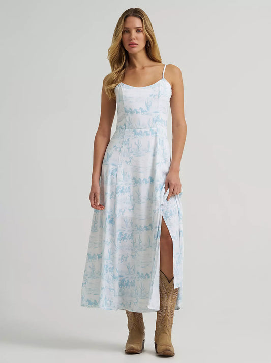 Wrangler Women's White Blue Western Dress