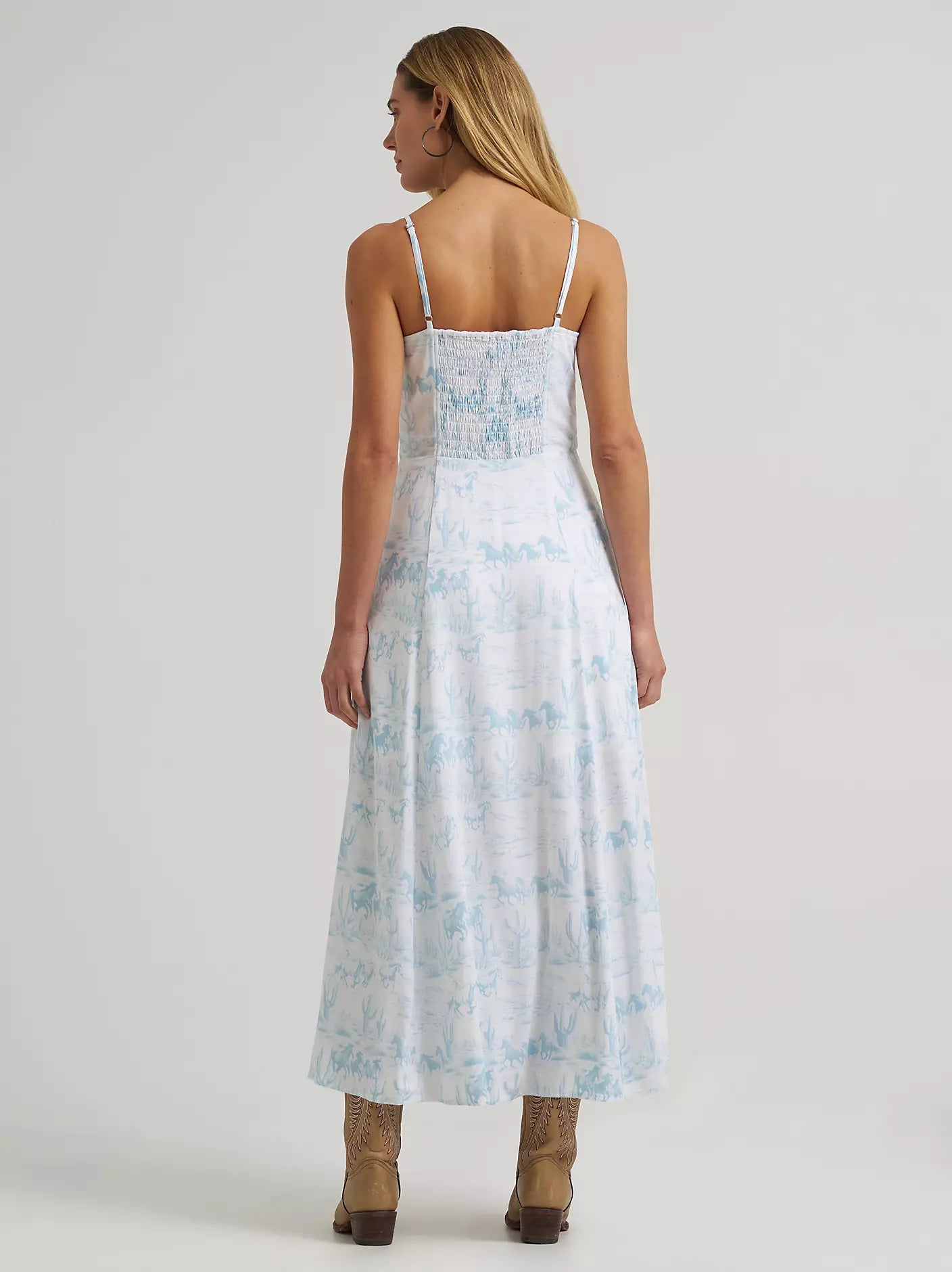 Wrangler Women's White Blue Western Dress