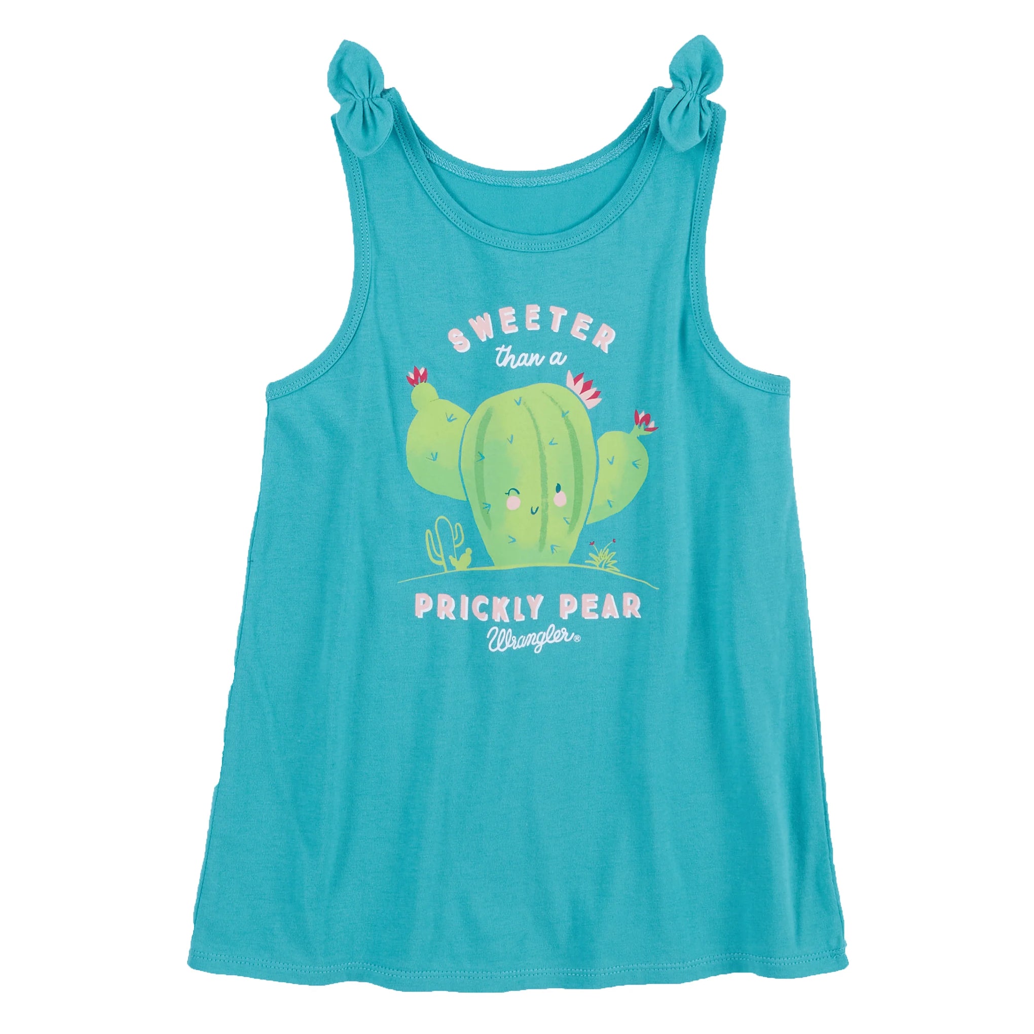 Wrangler Girl's Blue Sweeter Than A Prickly Pear Tank Top