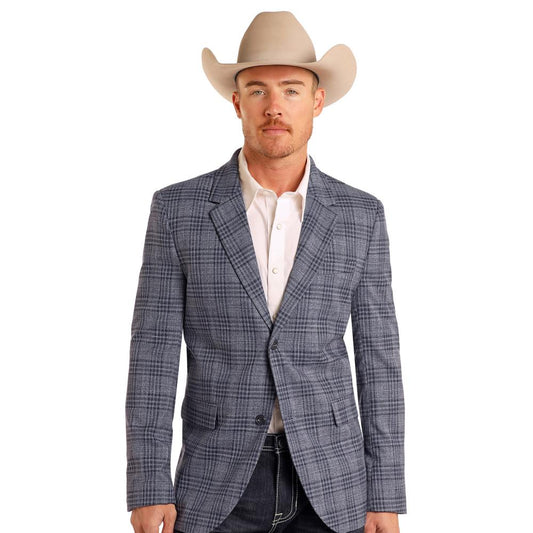 Rock & Roll Blue Plaid Sports Coat