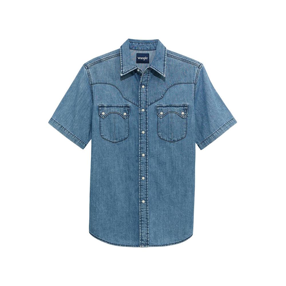 Wrangler Denim Snap Short Sleeve Shirt