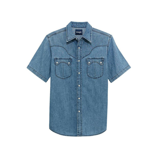 Wrangler Denim Snap Short Sleeve Shirt