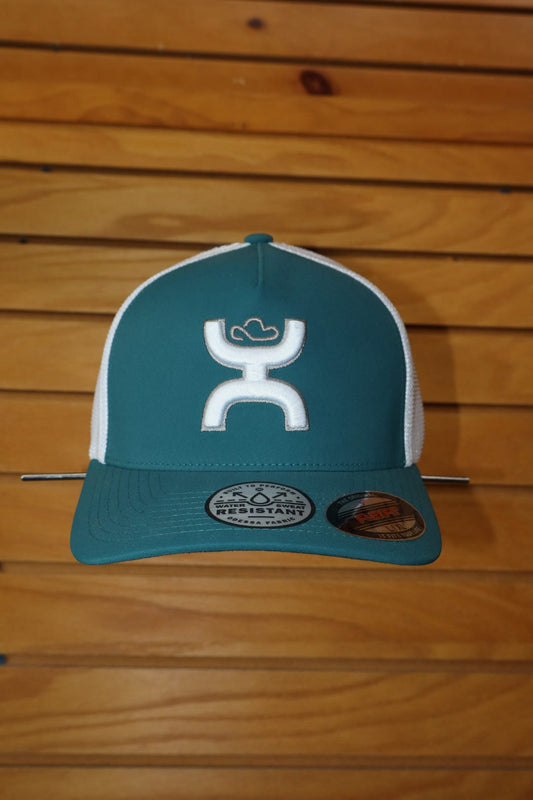 "Coach" FlexFit Hat Teal /White