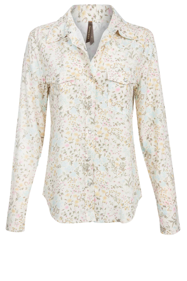 Stetson Women's Cream Prairie Floral Snap Long Sleeve Shirt