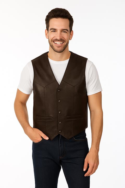Scully Black Western Yoke Vest