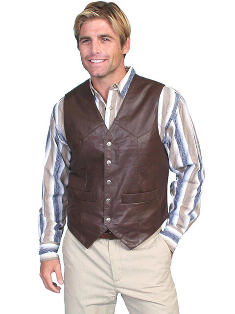 Scully Leather Western Yoke Vest