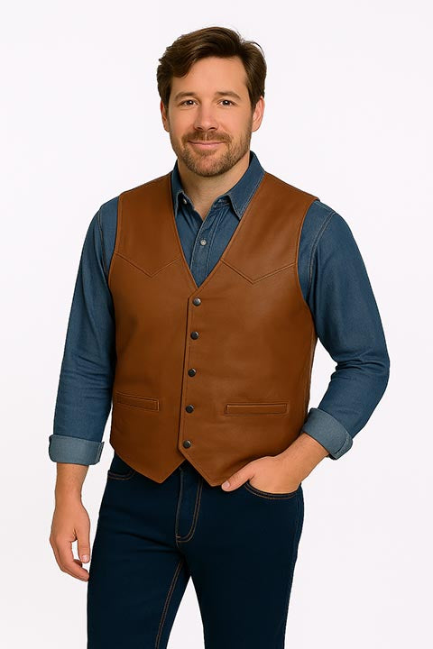 Scully Black Western Yoke Vest