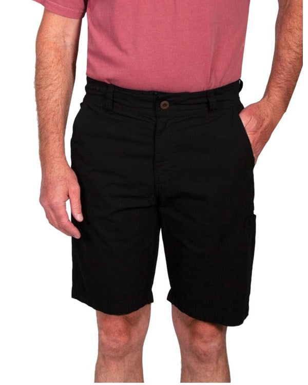 Scully Men's Black Cotton Zip Fly Western Shorts