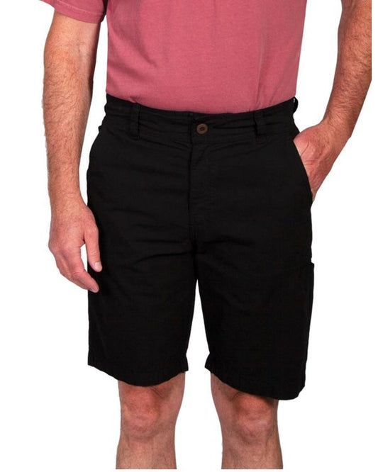 Scully Men's Black Cotton Zip Fly Western Shorts