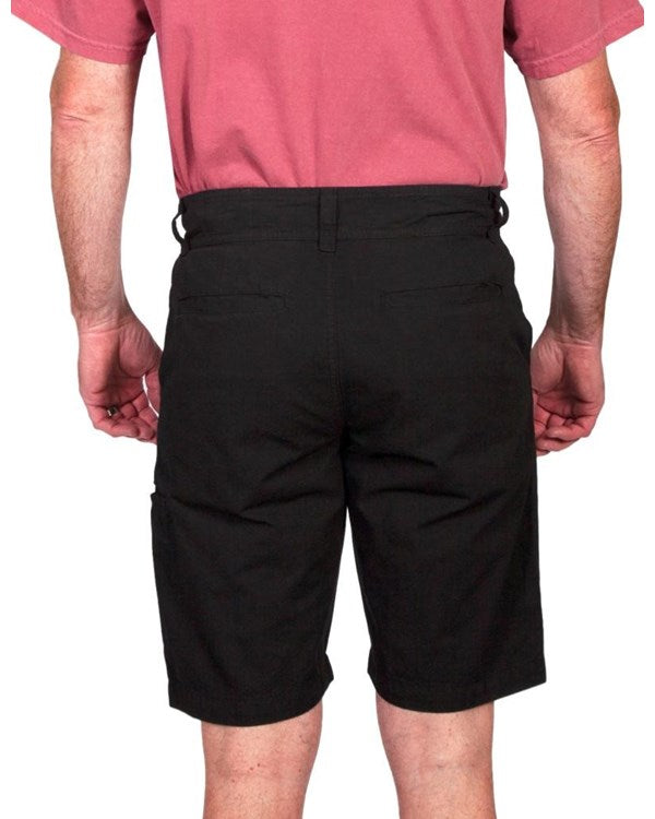 Scully Men's Black Cotton Zip Fly Western Shorts