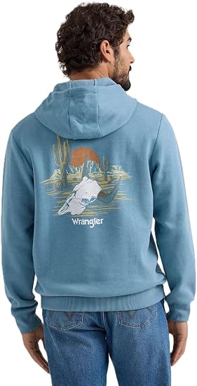 Wrangler Blue Desert With Scull Head Hoodie (FINAL SALE)