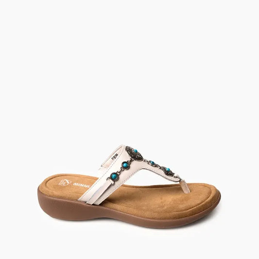Minnetonka White Brecca Sandal