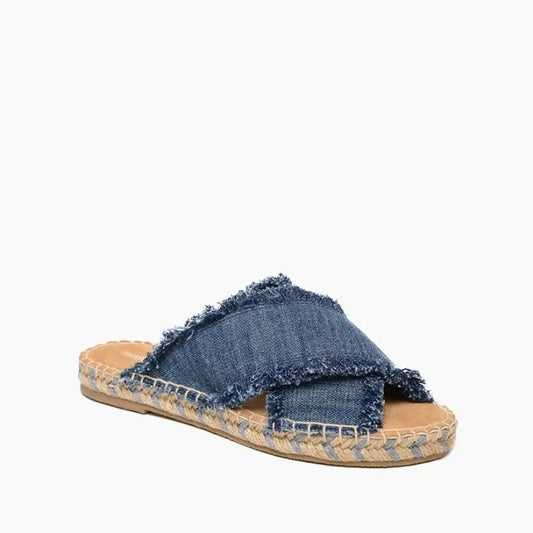 Minnetonka Blue Denim Sandals
