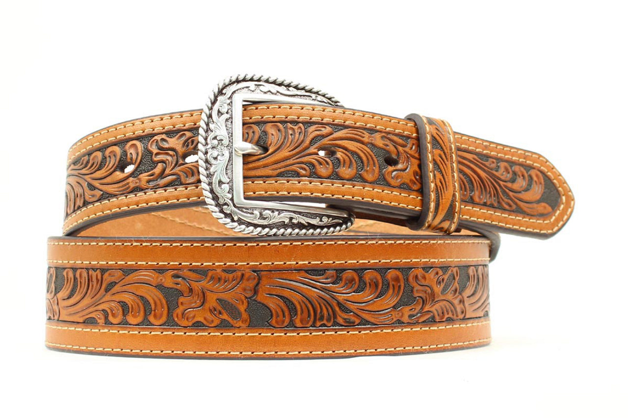 Ariat Men's Western Tapered Tooled Embossed Belt