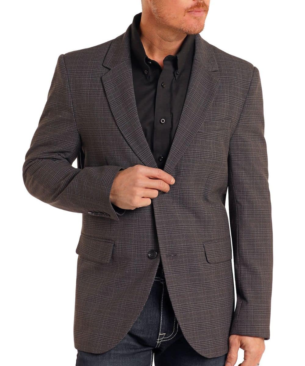 Rock & Roll Black Plaid Sports Coat