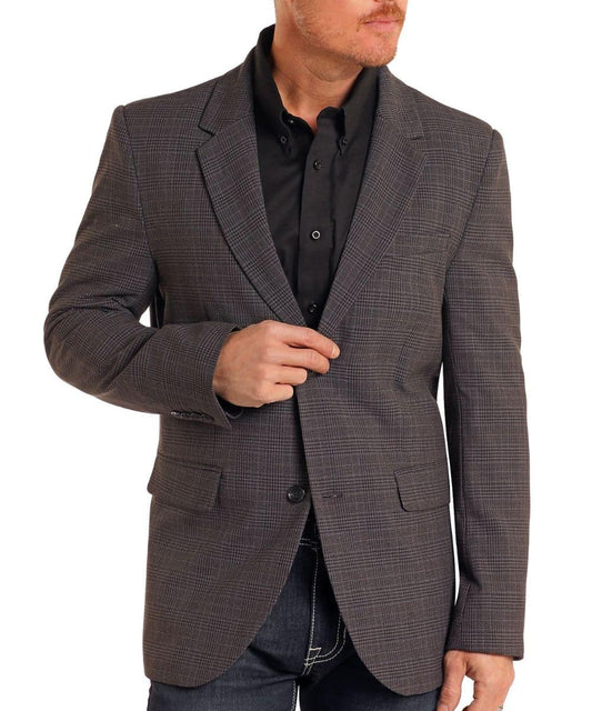 Rock & Roll Black Plaid Sports Coat