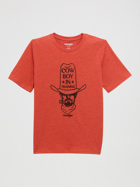 Wrangler Kid's Orange Cowboy In Training Tee Shirt