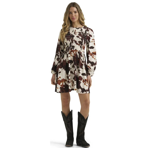 Women's Wrangler Retro Cow Print Dress