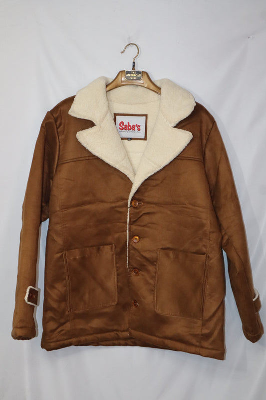 Saba's Tan Men Suede Fur Coat