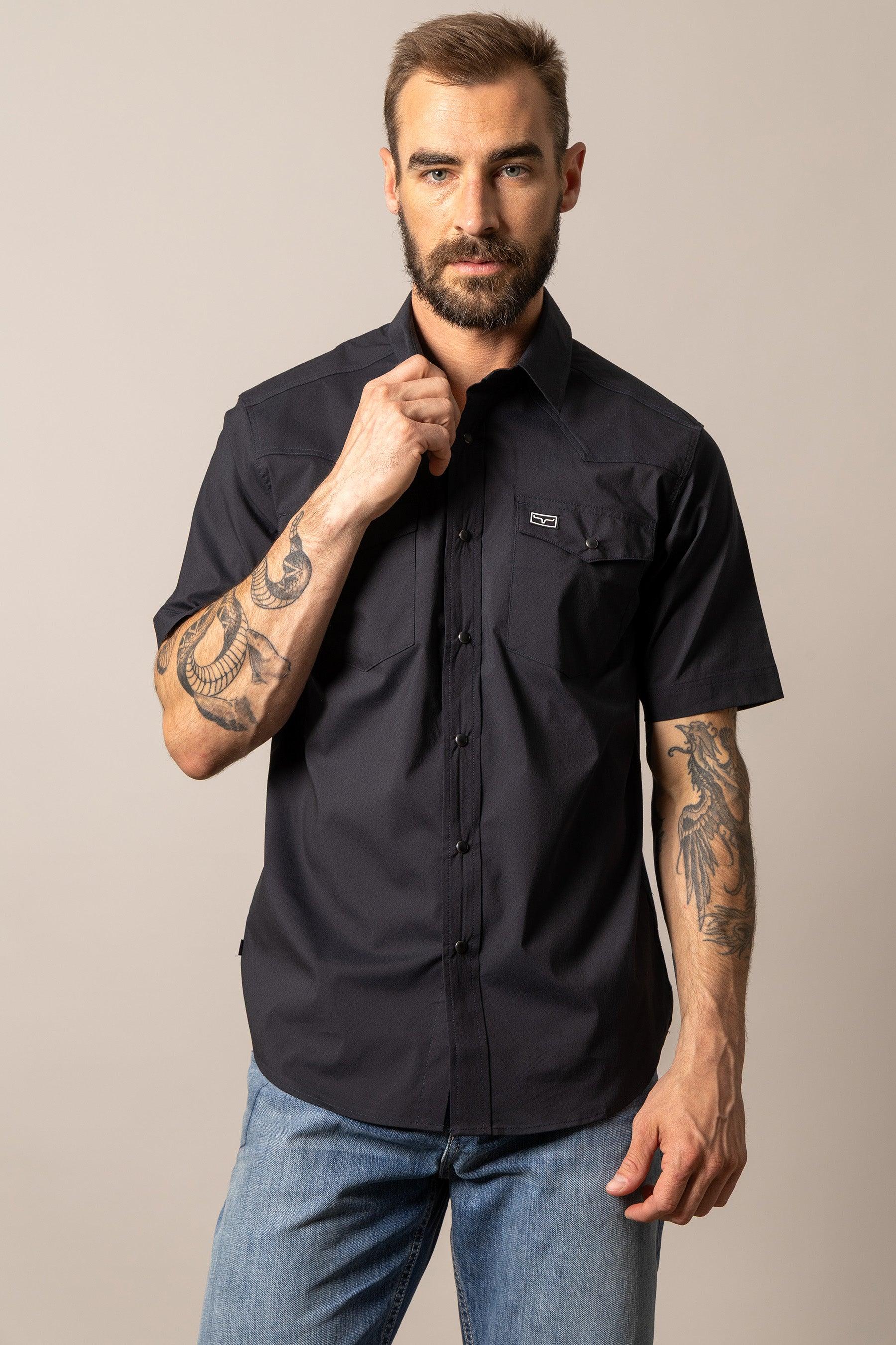 Kimes Black Rio Snap Short Sleeve Shirt