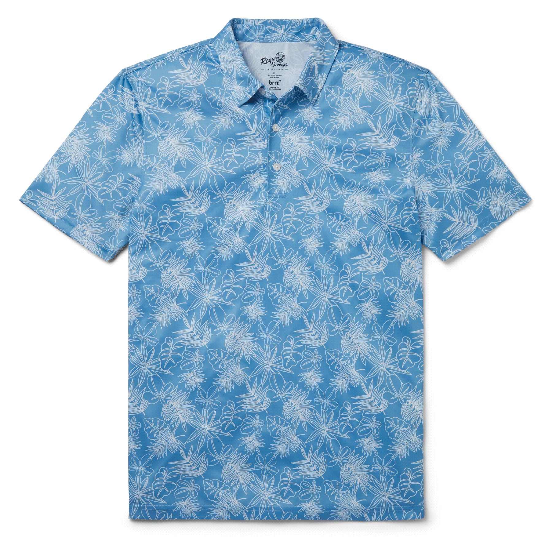 Reyn Spooner Blue Hihipe' A Performance Polo Shirt