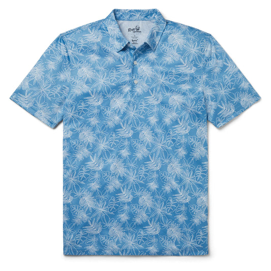 Reyn Spooner Blue Hihipe' A Performance Polo Shirt
