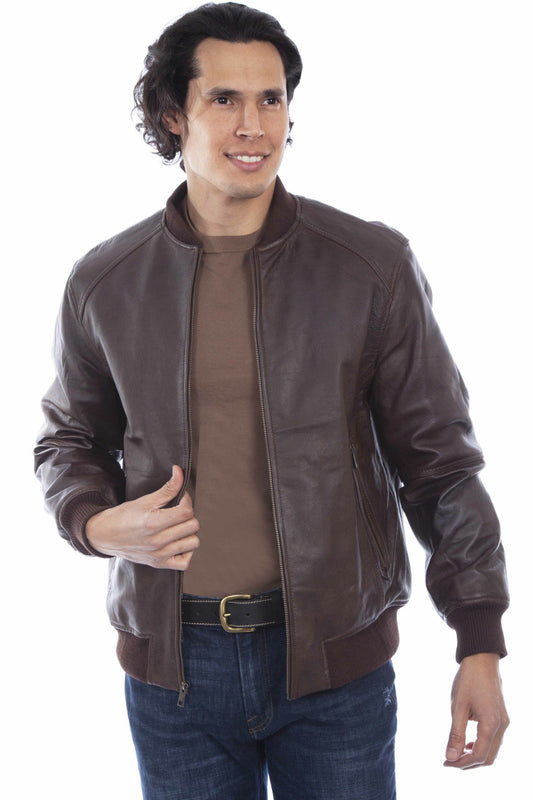 Classic Scully Leather Silhouette Jacket