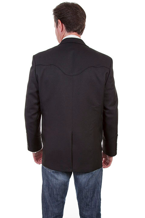Scully Black With Black Piping Sports Coat
