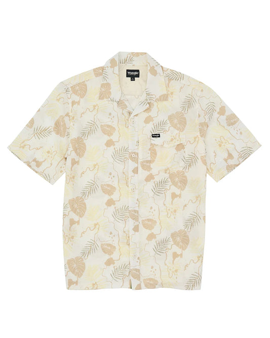 Wrangler Cream ATG Hawaiian Pearl Snap