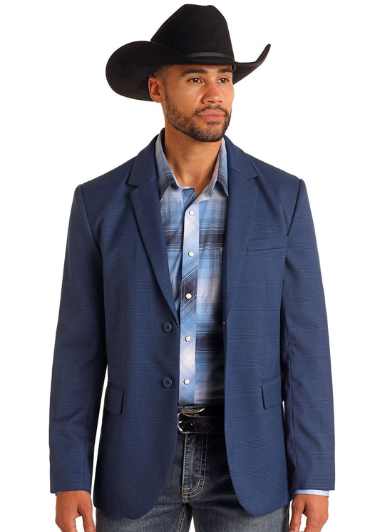 Rock & Roll Navy Plaid Sports Coat
