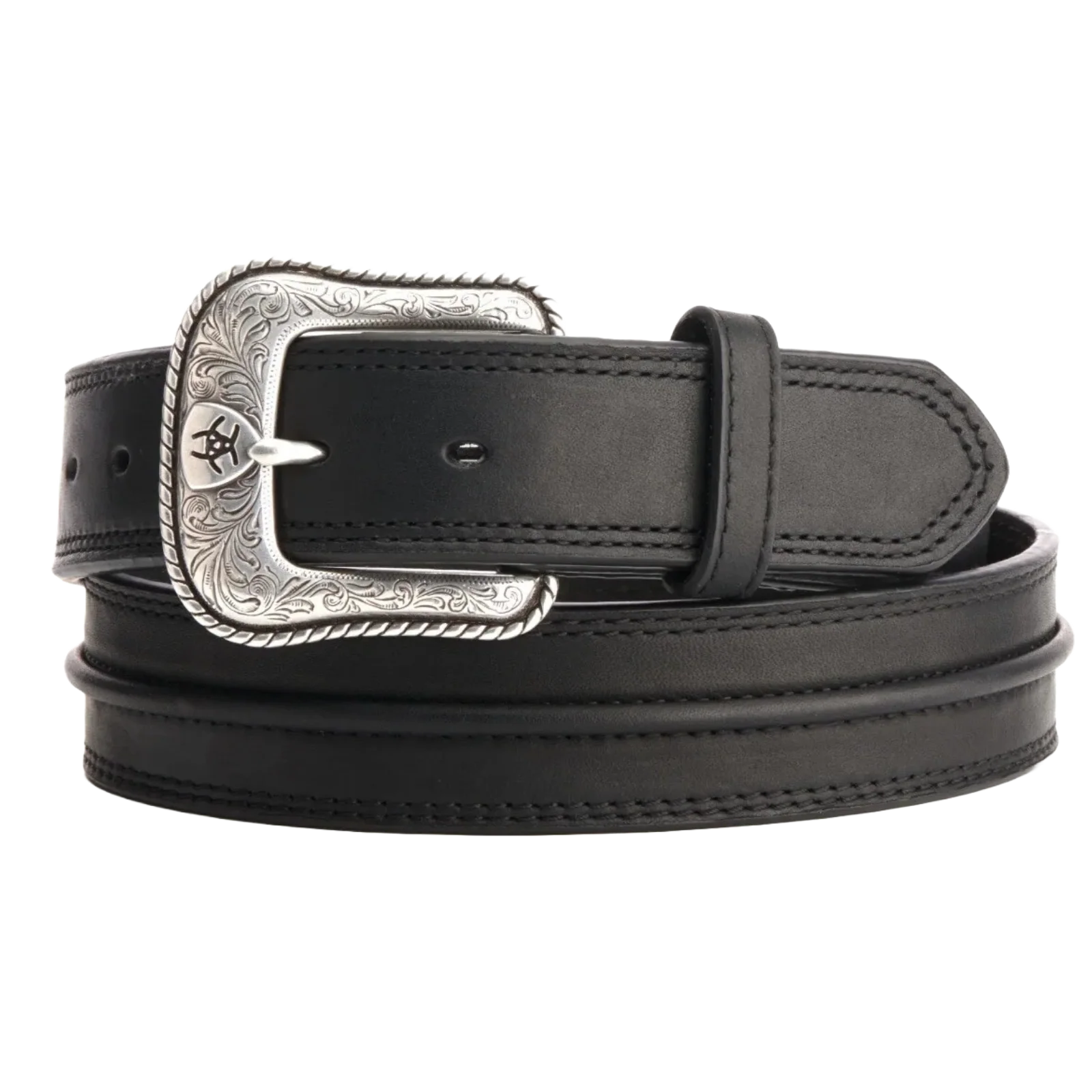 Ariat Men's Black Center Bump Leather Belt