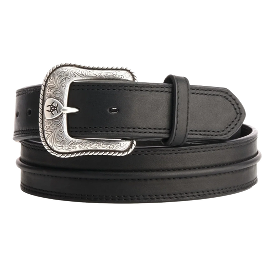 Ariat Men's Black Center Bump Leather Belt