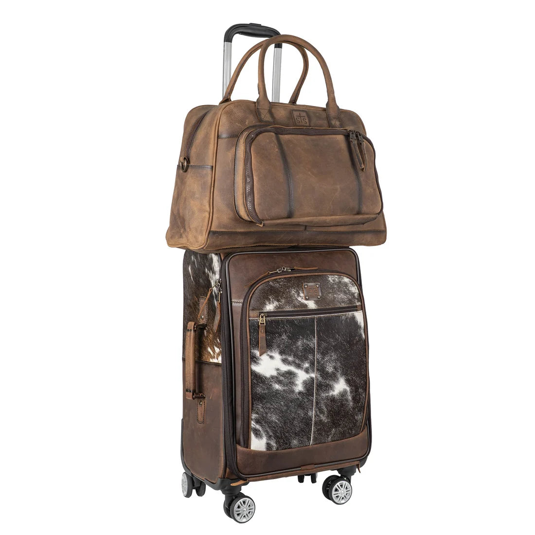 STS Cowhide Rolling Bag
