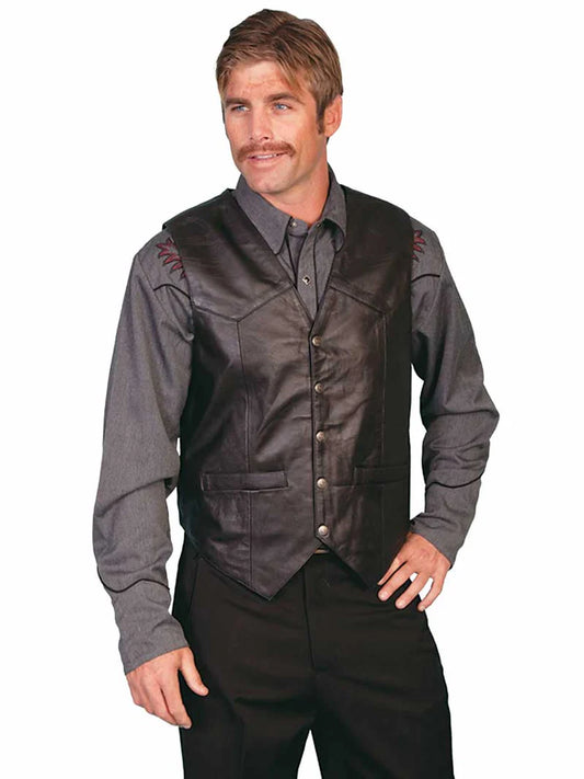 Scully Leather Western Yoke Vest