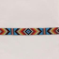 Twister Hatband Beaded Stretch Multicolored