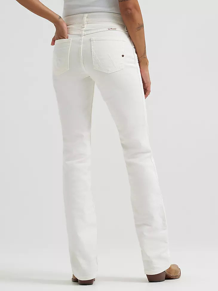 Wrangler Women's White Q-Baby Ultimate Riding Mid-Rise Jean (FINAL SALE)