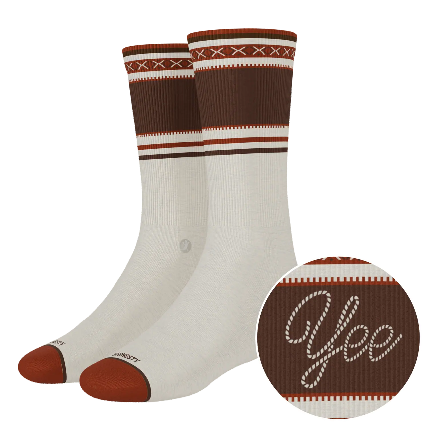 Men's Shinesty Crew Socks "The Yee Haw"