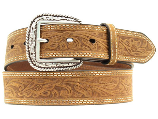 Ariat Men's Tooled Double Stitched Belt