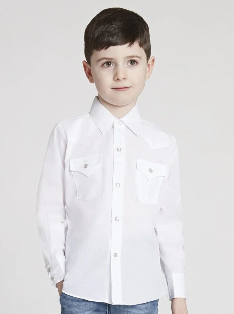Ely Cattleman White Snap Long Sleeve Shirt