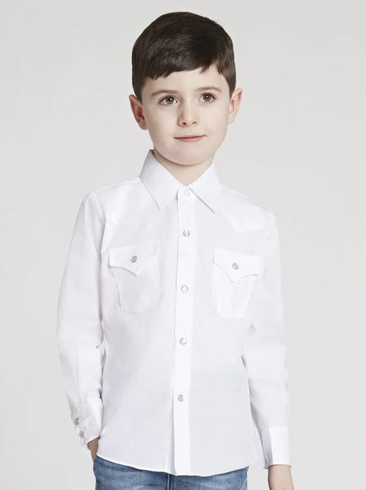 Ely Cattleman White Snap Long Sleeve Shirt