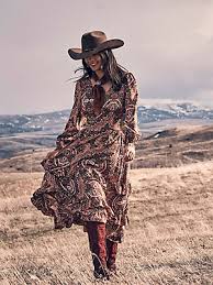 Ladies Wrangler Retro Vintage Maxi Dress
