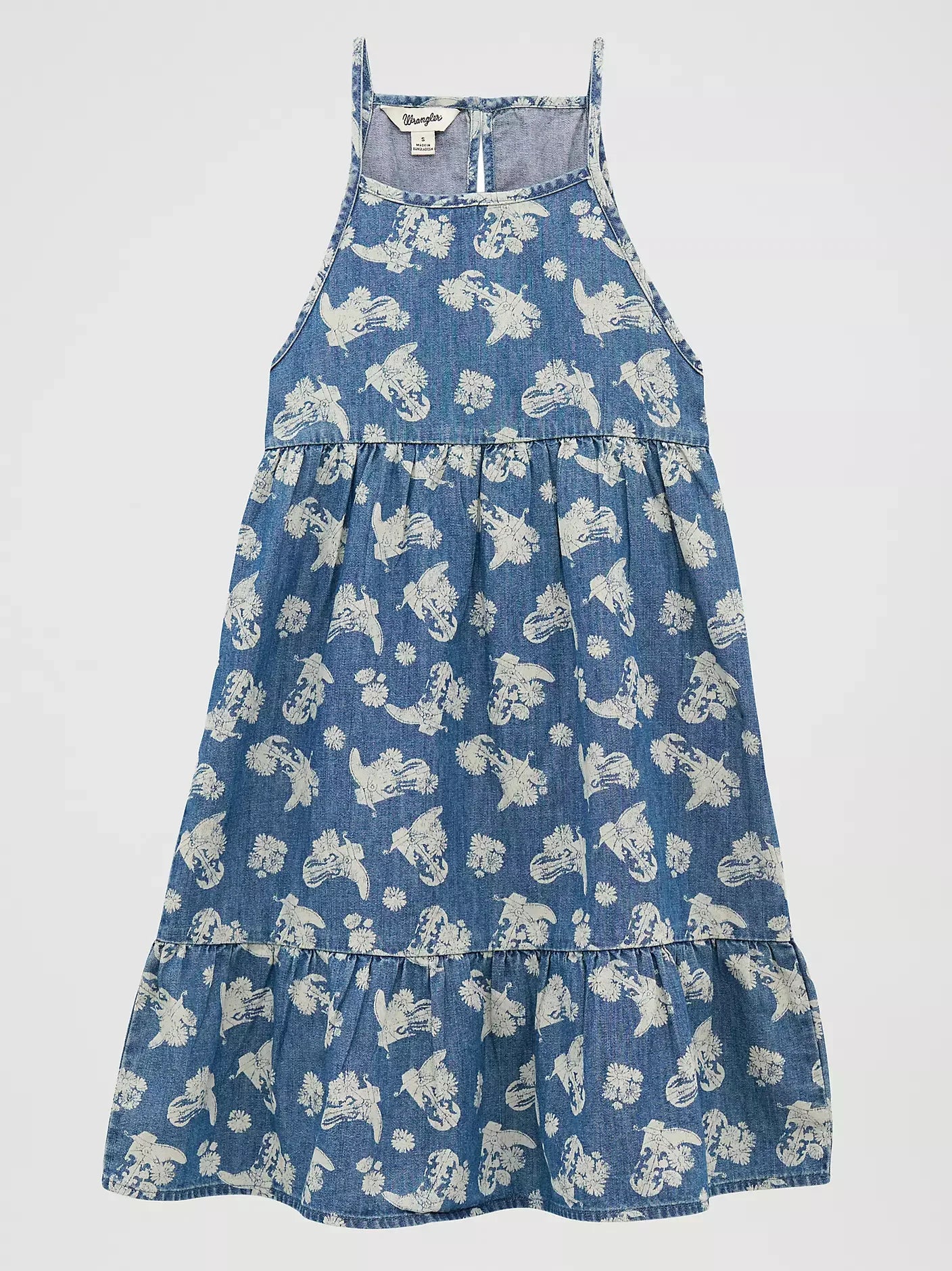 Wrangler Girl's Western Print Denim Dress
