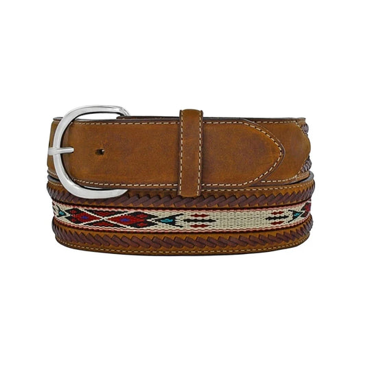 Tony Lama Men's LACE EDGE RIB Belt